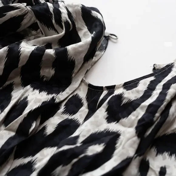 Ronny Kobo Zebra Jade Dress - Size S